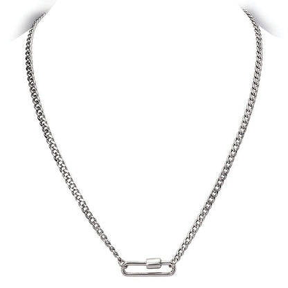 Italian Rhodium Plated Sterling Silver Necklace