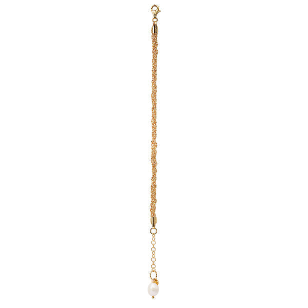 Italian Gold Plated Baroque Pearl Bracelet
