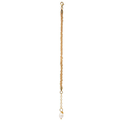 Italian Gold Plated Baroque Pearl Bracelet
