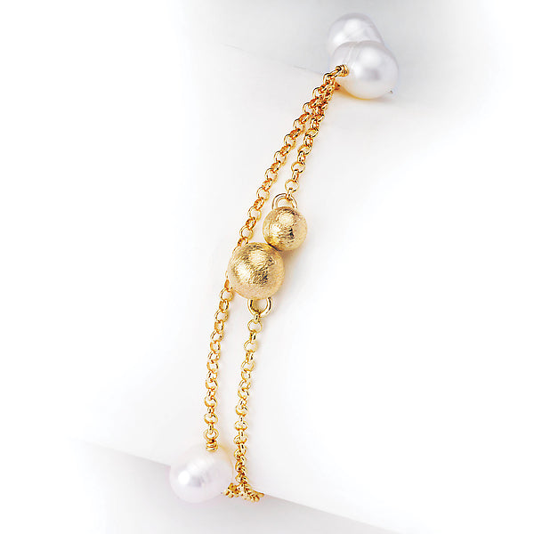 Italian Bead and Pearl Bracelet