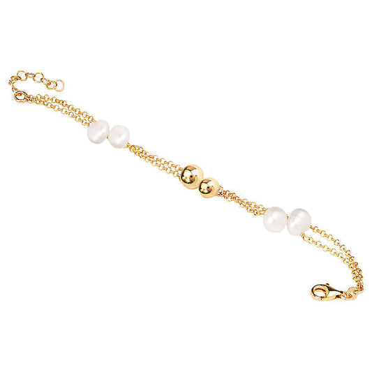 Italian Bead and Pearl Bracelet