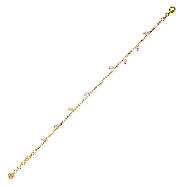 Italian Gold Plated Pearl Bracelet