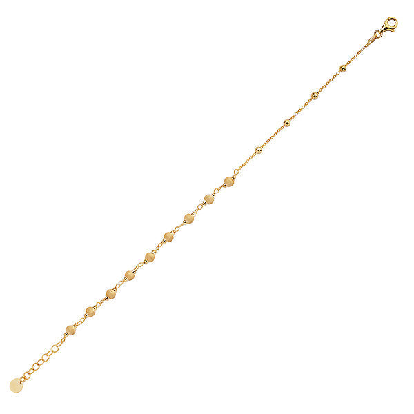 Italian Gold Plated Bead Bracelet