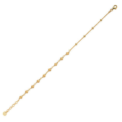 Italian Gold Plated Bead Bracelet