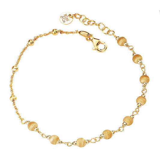 Italian Gold Plated Bead Bracelet