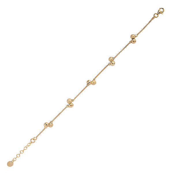 Italian Gold Plated Bead Bracelet