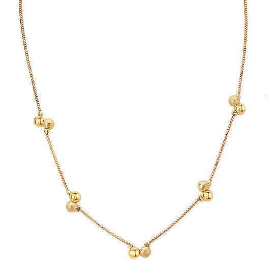 Italian Gold Plated Bead Necklace