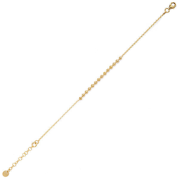 Italian Gold Plated Bead Bracelet