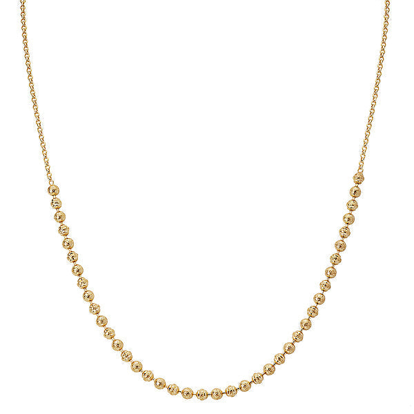 Italian Gold Plated Bead Necklace