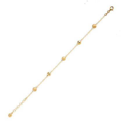 Italian Gold Plated Bead Bracelet