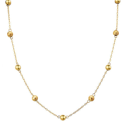 Italian Gold Plated Bead Necklace