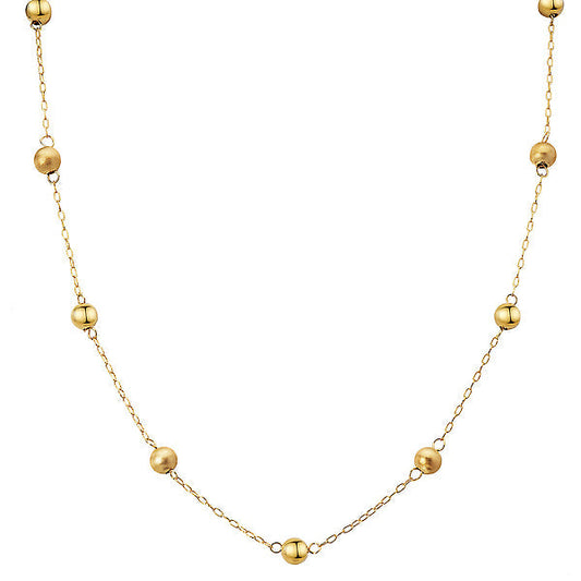 Italian Gold Plated Bead Necklace