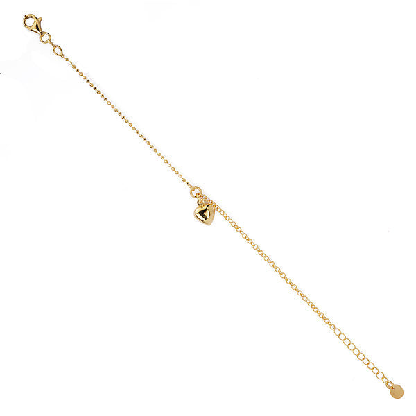 Italian Gold Plated Heart Bracelet