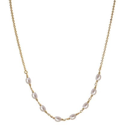 Italian Gold Plated Pearl Necklace