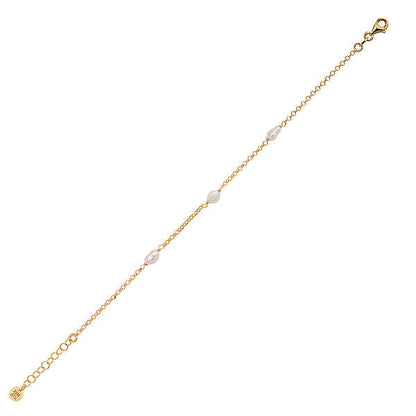 Italian Gold Plated Pearl Bracelet