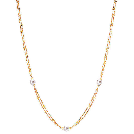 Italian Gold Plated Pearl Necklace