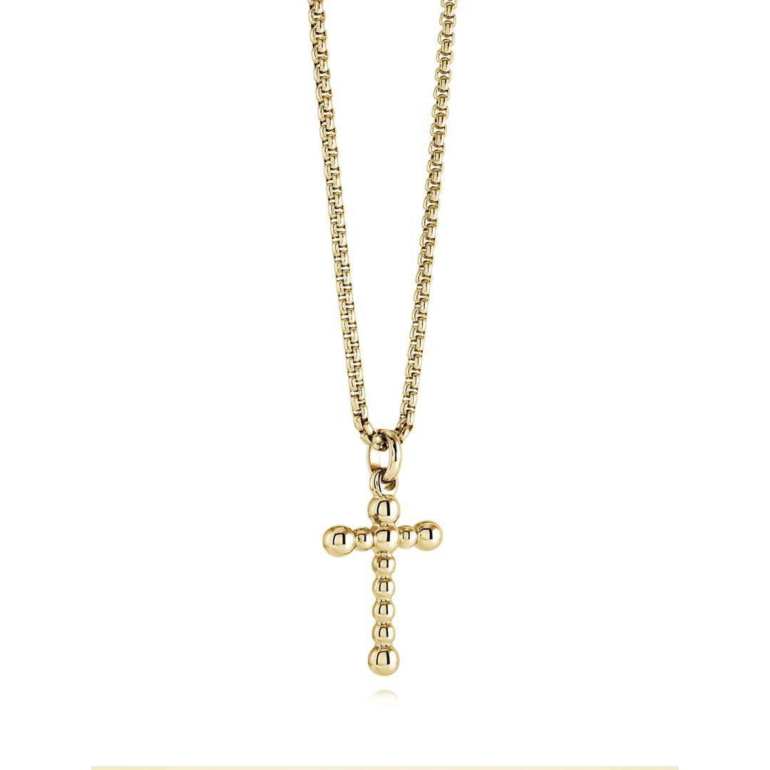 BEADED CROSS PENDANT