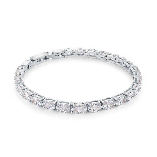 4MM-OVAL TENNIS BRACELET