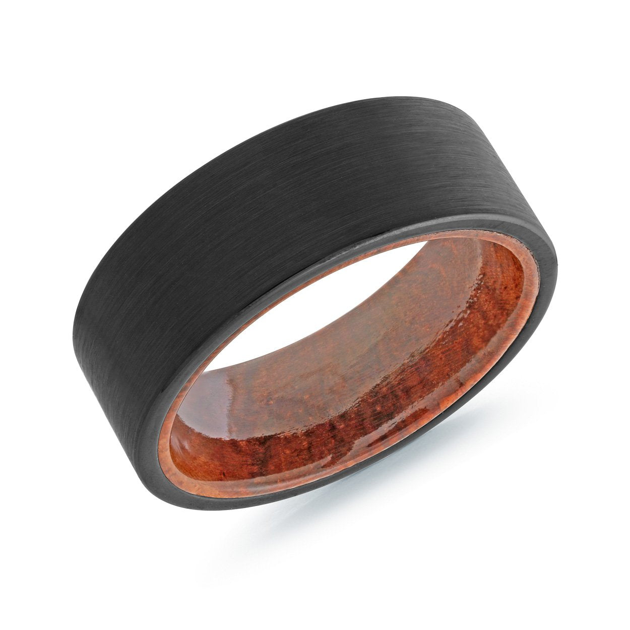 8MM WOOD INLAY TUNGSTEN BAND