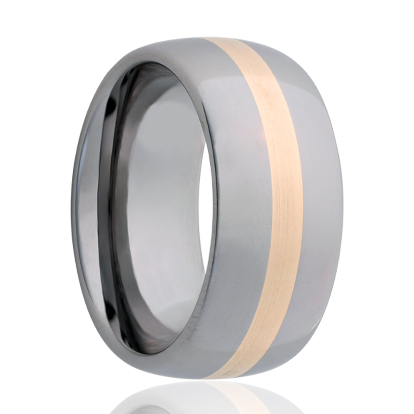 Cobalt Yellow Gold Dome Comfort Fit Polished Ring