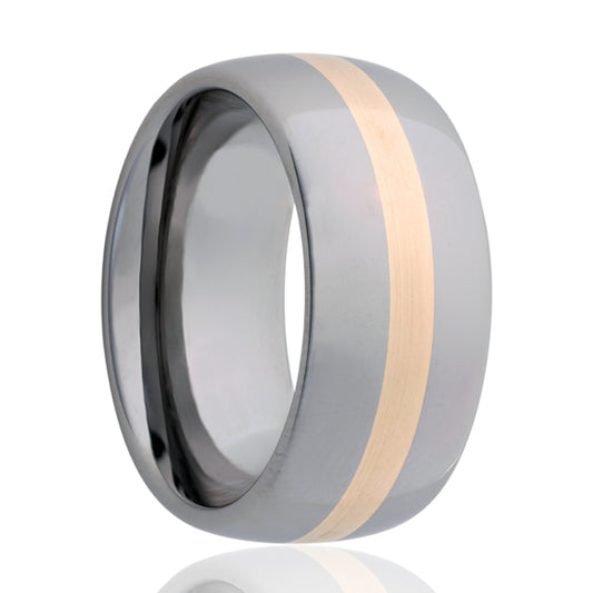 Cobalt Yellow Gold Dome Comfort Fit Polished Ring