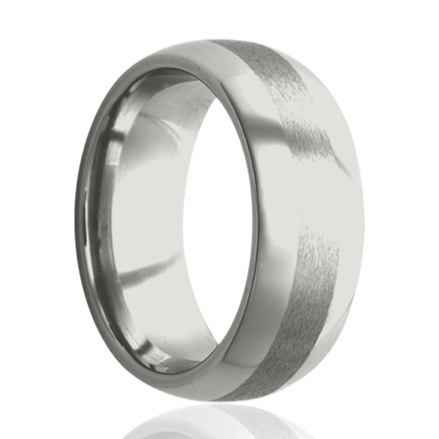 Cobalt Dome Ring with Satin Finish