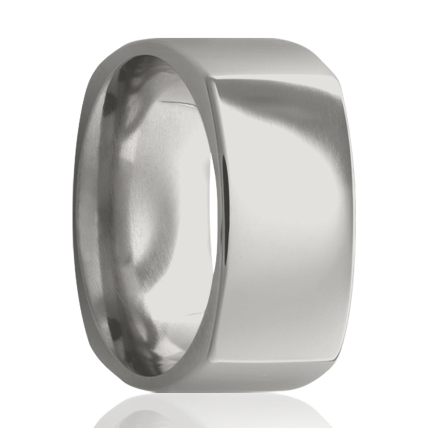 Cobalt Square Comfort Fit Polished Top Ring