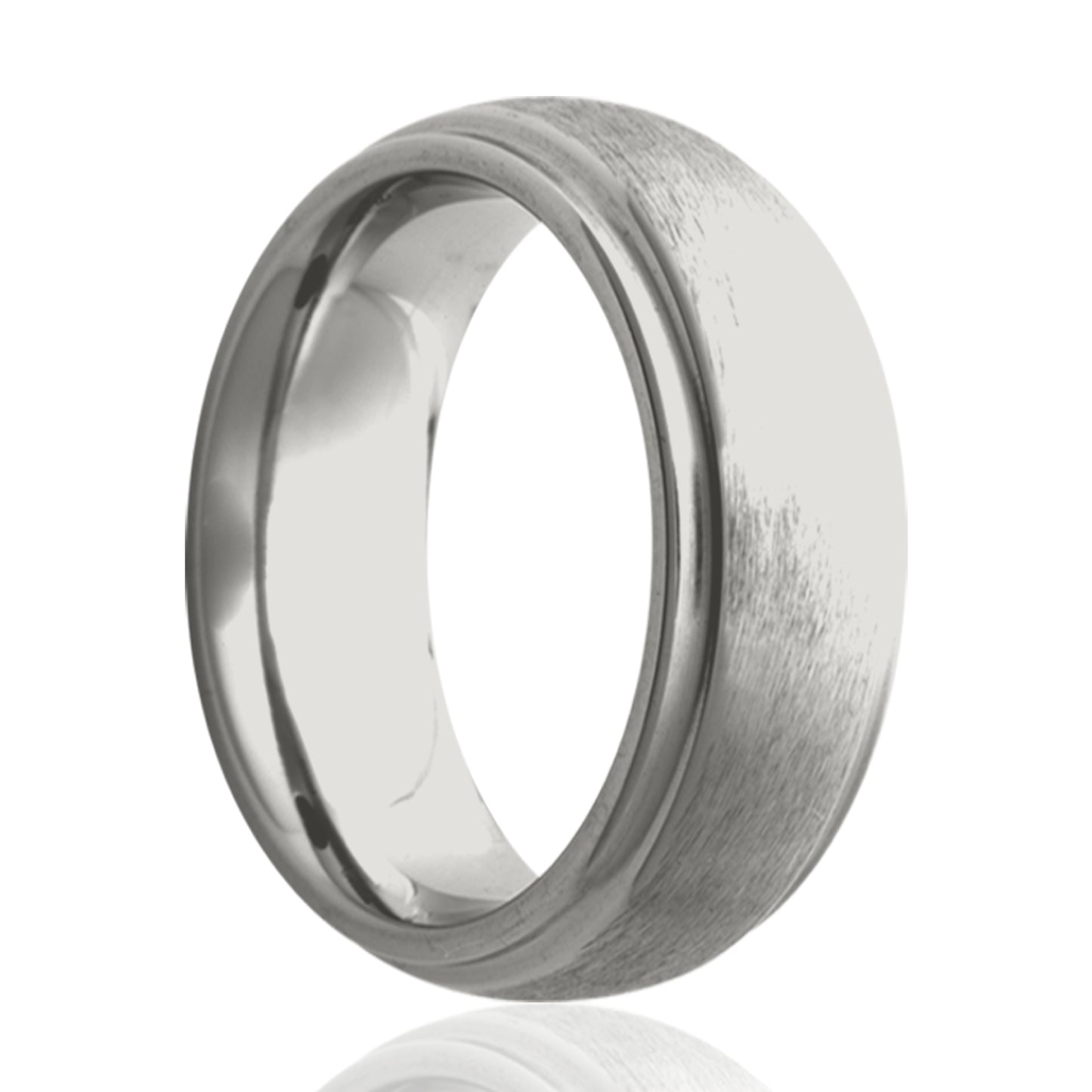 Cobalt Dome Step Edge Ring Satin Finish