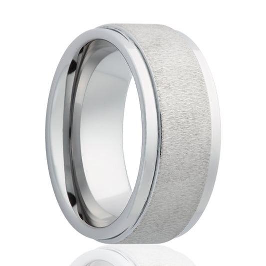 Cobalt Diamond Top Ring - Polished Finish Comfort Fit