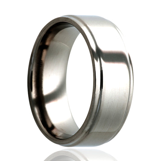 Titanium Comfort Fit Polished Ring - Fast Delivery