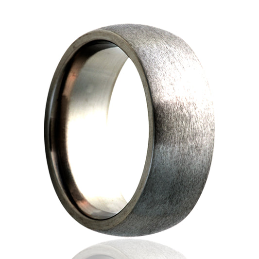 Titanium Dome Comfort Fit Ring with Satin Finish