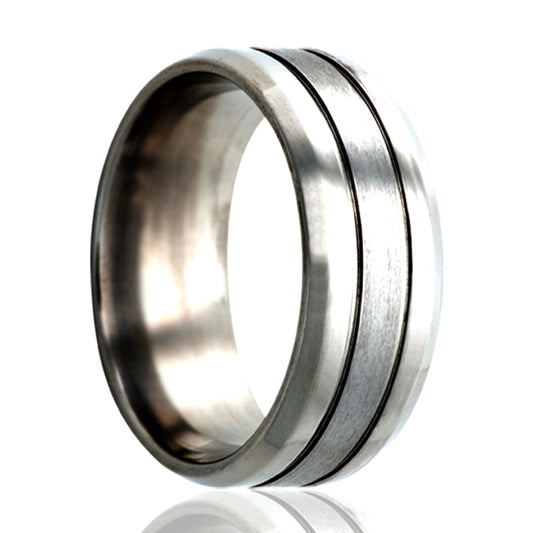 Titanium Comfort Fit Ring with Satin Finish