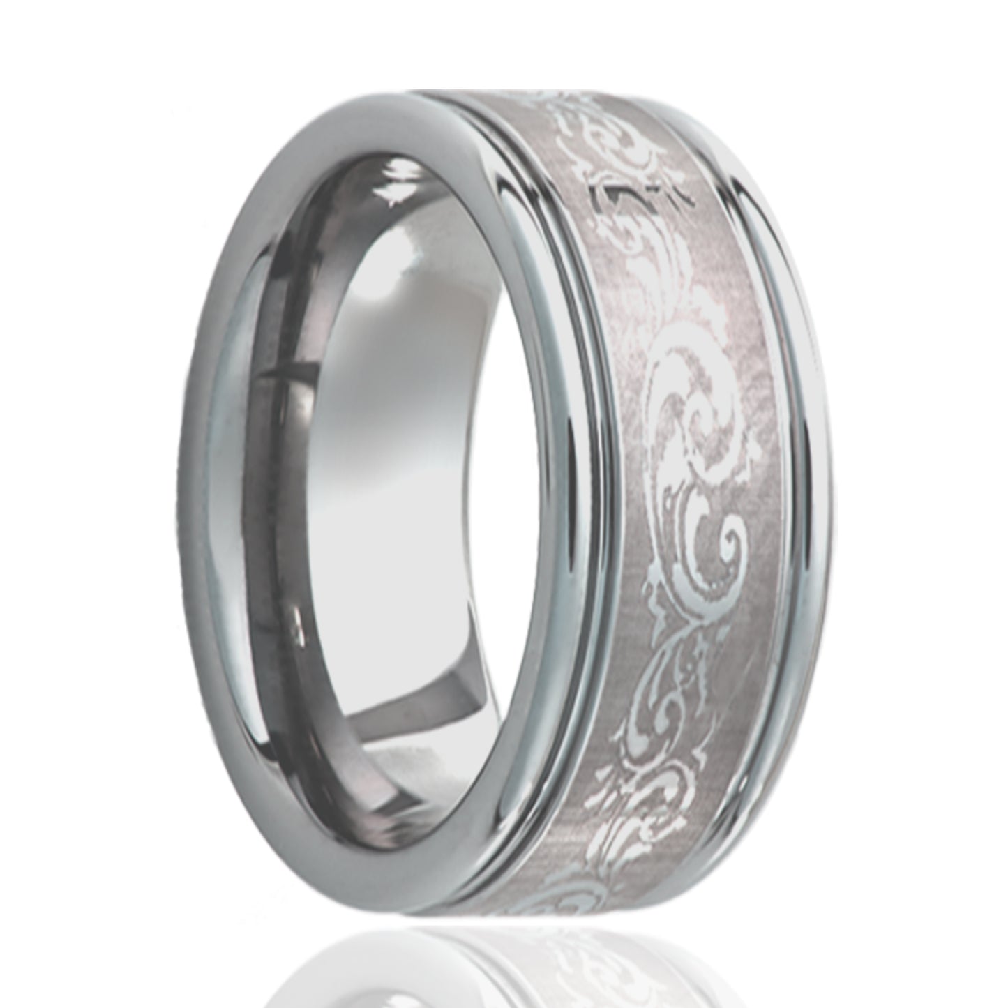 Tungsten Comfort Fit Ring with Polished Finish