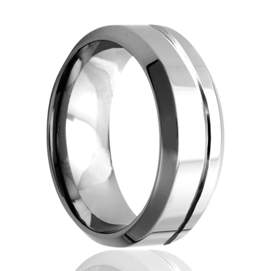 Tungsten Comfort Fit Ring with Polished Finish