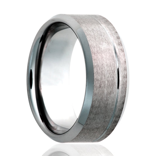Tungsten Comfort Fit Ring with Satin Finish