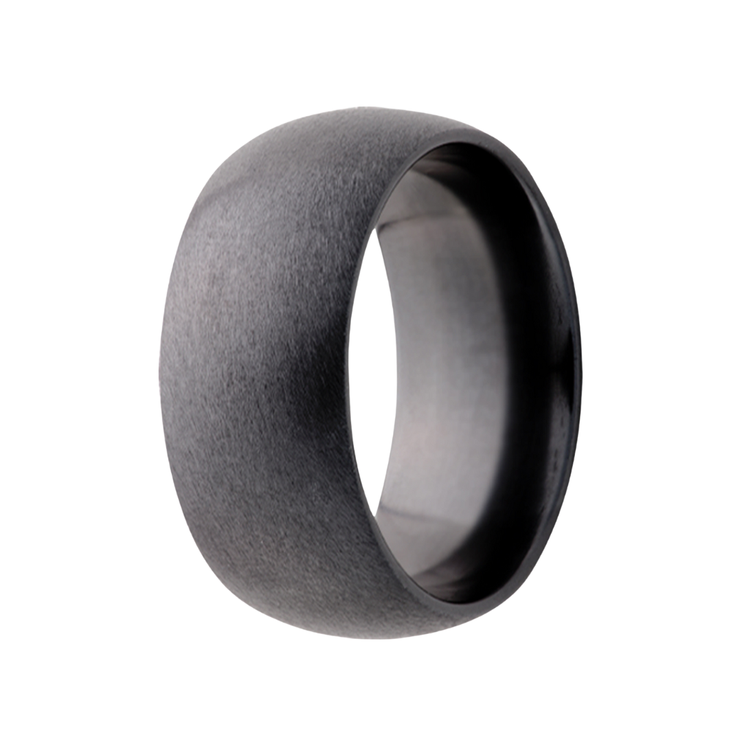 Zirconium Dome Comfort Fit Satin Ring - Fast Delivery