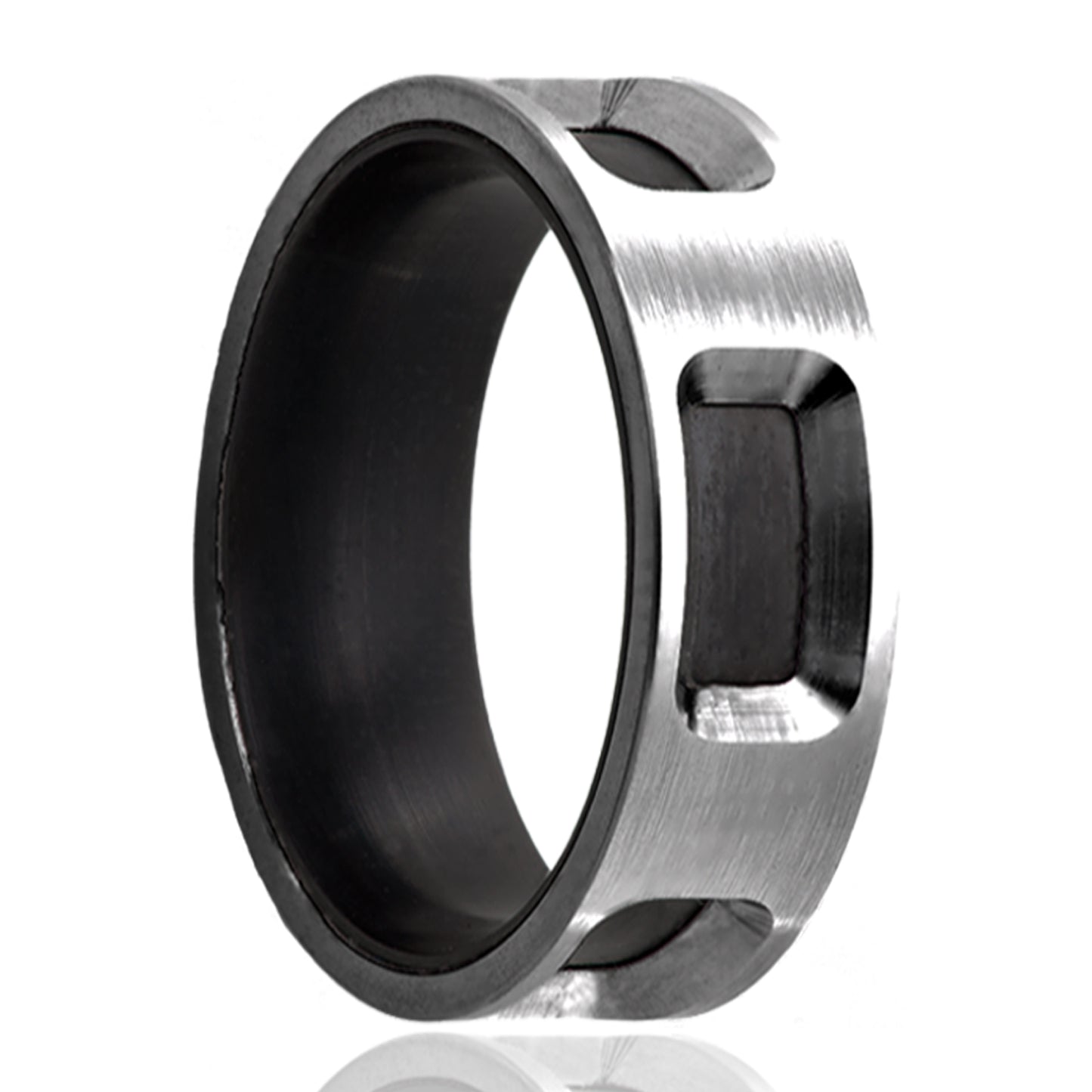 Metal Fit Finish Cobalt Zirconium Satin Windows Ring