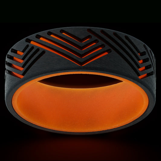 Zirconium Mountain Ring with Glow Sleeve Finish