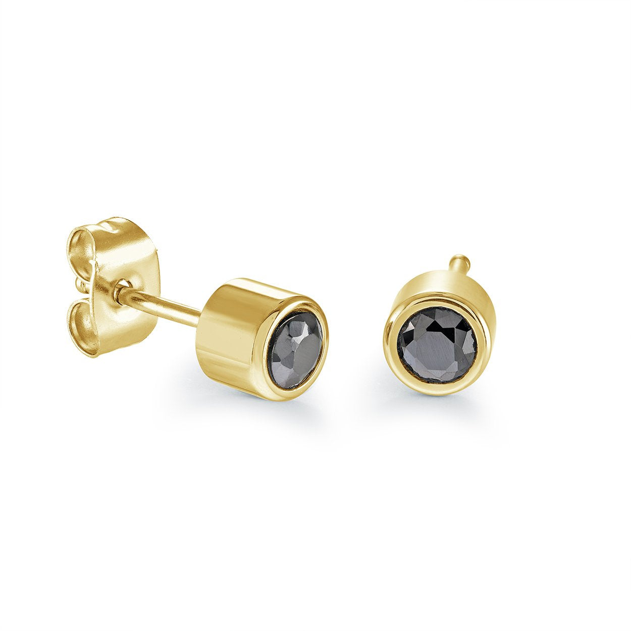 5MM ROUND CZ STUDS
