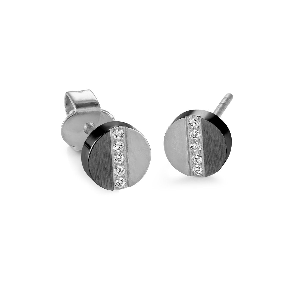 CZ BUTTON STUD