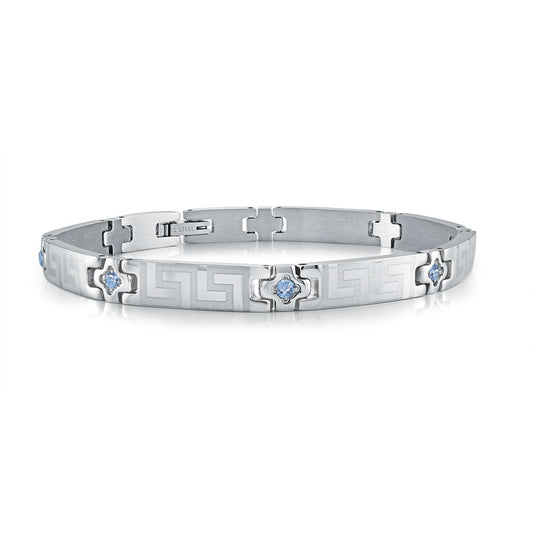 GREEK KEY GEM BRACELET