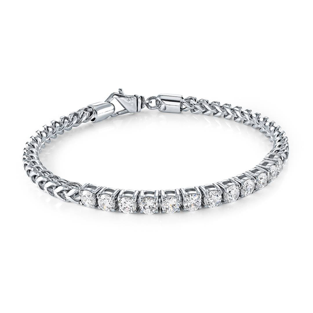 4MM-TENNIS & FRANCO BRACELET