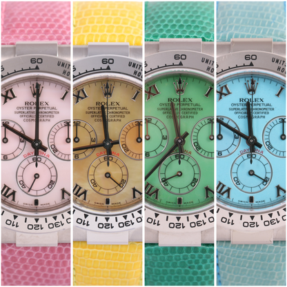 Rolex Daytona Beach Collection Set Year 2000 40mm - 116519 (Turquoise, Chrysoprase, Pink, and Yellow)