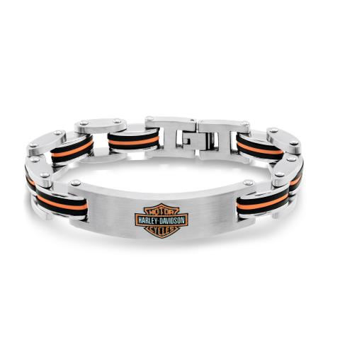 ORANGE BIKER BRACELET