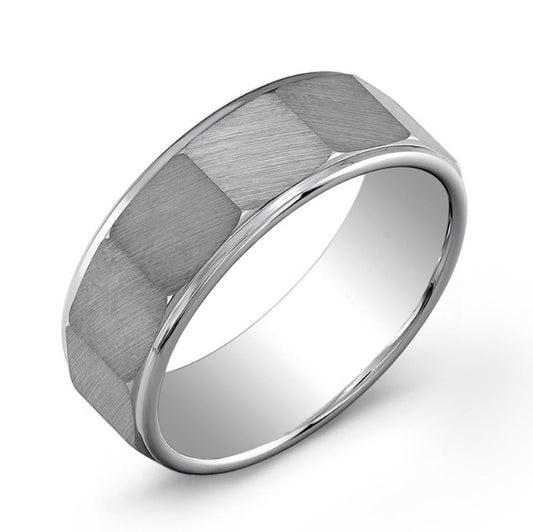 8MM OCTOGON TUNGSTEN BAND