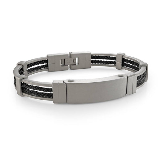 BRUSHED ID-PLATE BANGLE