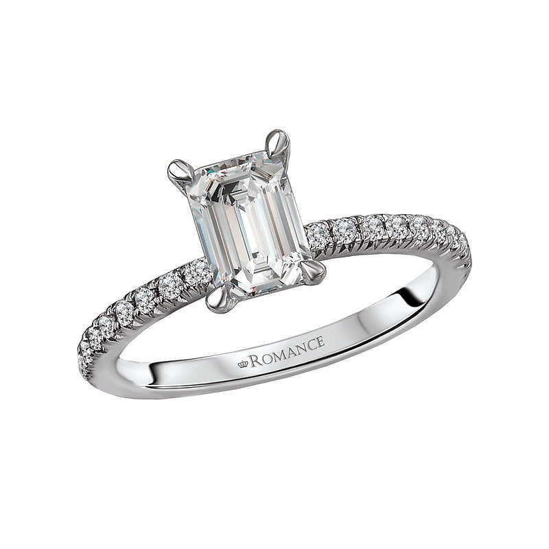 Romance Peg Head Semi-Mount Diamond Ring