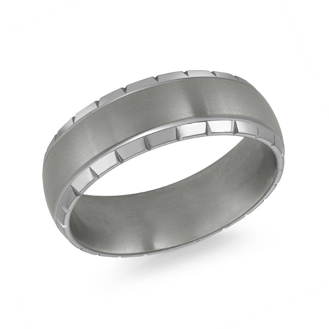 8MM EDGED TITANIUM BAND