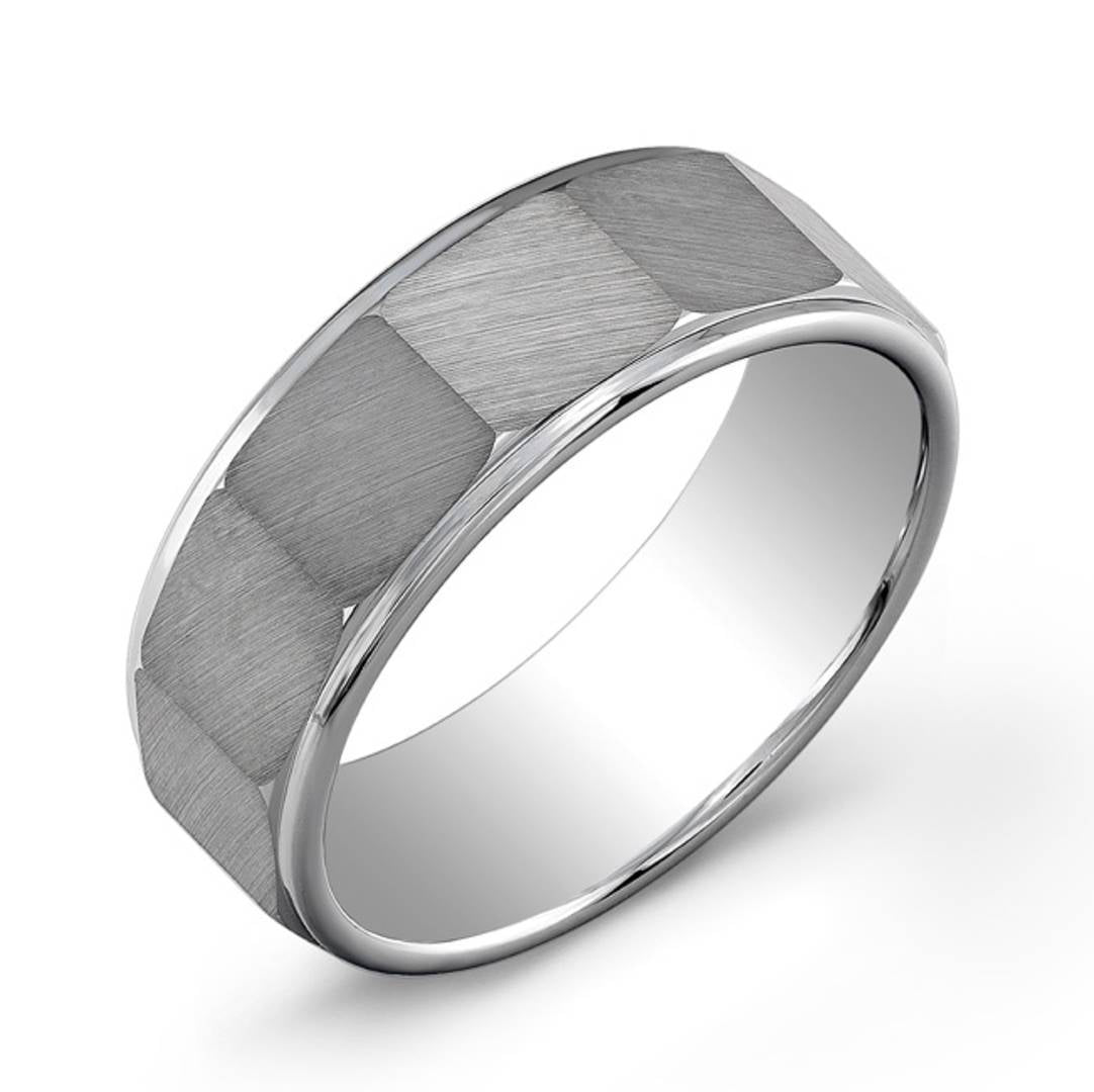 8MM OCTOGON TUNGSTEN BAND