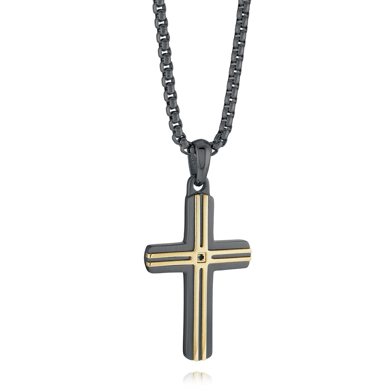 GROOVED CROSS PENDANT